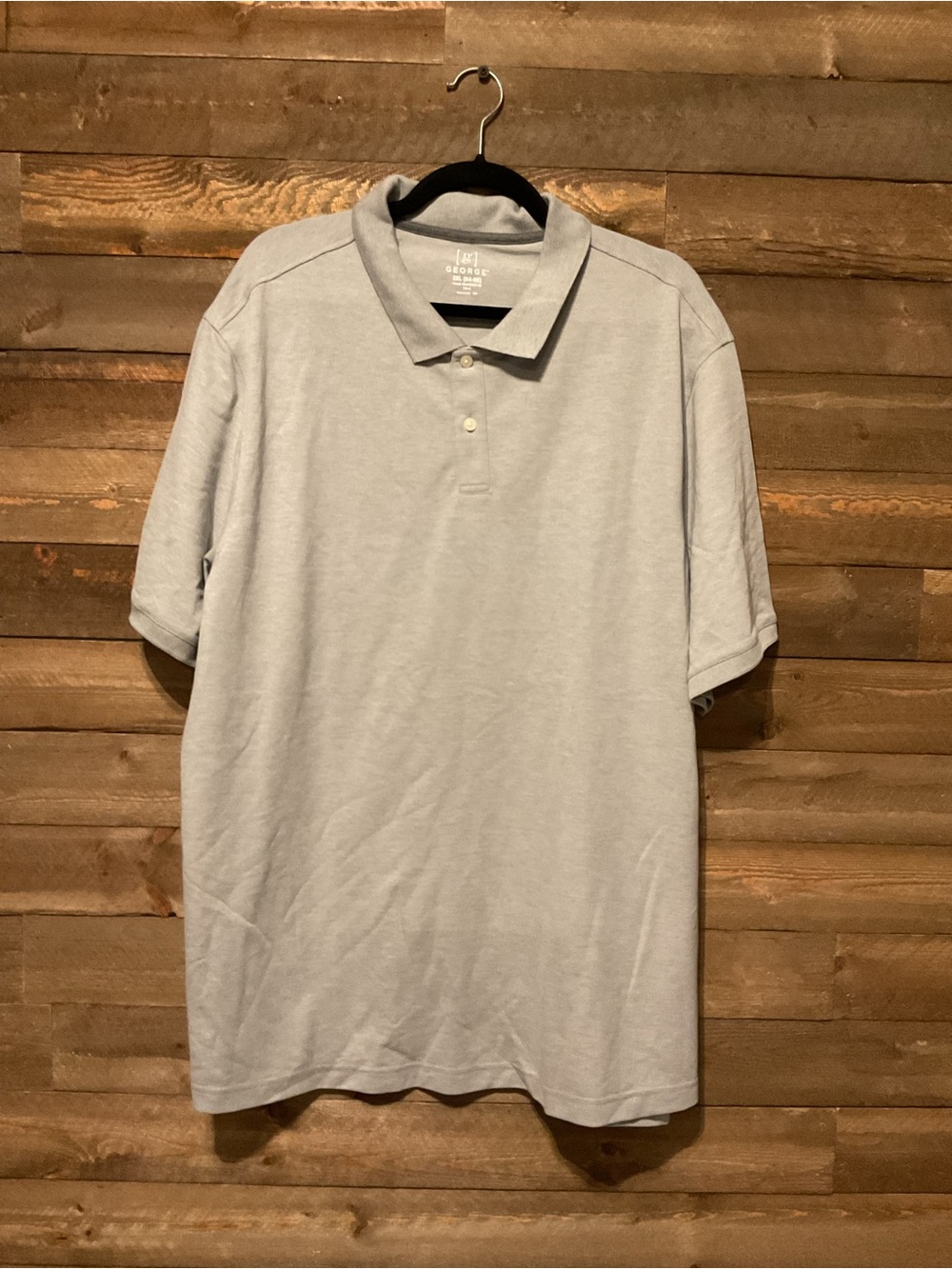 Men’s George Heather Gray Polo Shirt Men’s Size 3XL 54-56 NWT